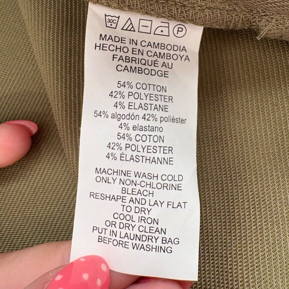 Michael Kors Womens Khaki Pants Medium Cotton & Polyester Blend pull on stretch - Picture 3 of 6